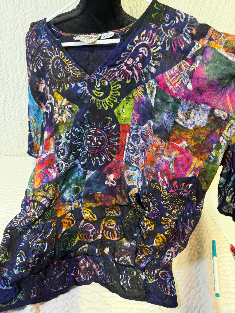 Boho Sunburst Multi-Color women’s Gypsy rose Top by (Unknown)